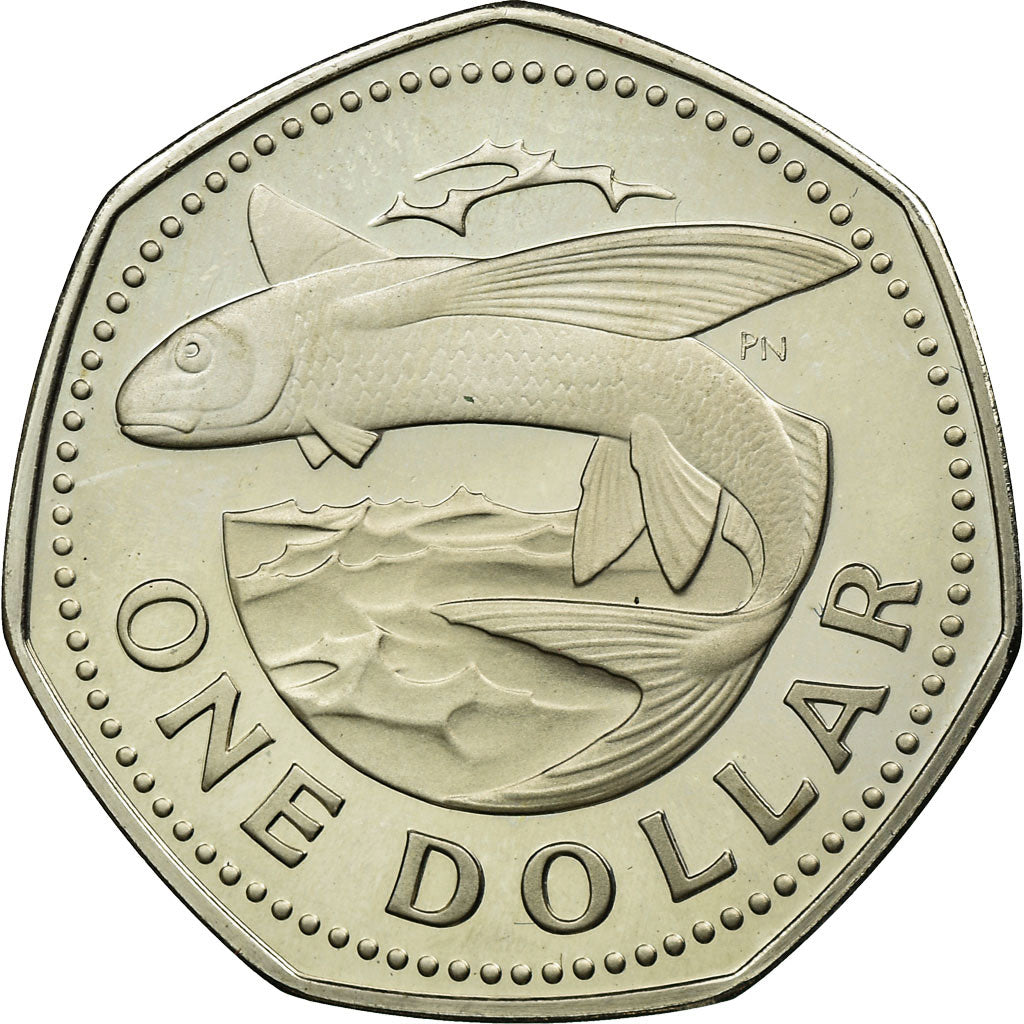 Coin, Barbados, Dollar, 1973, Franklin Mint, MS(60-62), Copper-nickel, KM:14.1