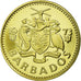 Moeda, Barbados, 5 Cents, 1973, Franklin Mint, MS(60-62), Latão, KM:11