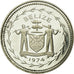 Coin, Belize, 5 Cents, 1974, Franklin Mint, MS(60-62), Silver, KM:39a