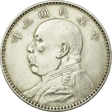 Moneta, CINESE, REPUBBLICA, Dollar, Yuan, 1914, BB, Argento, KM:329