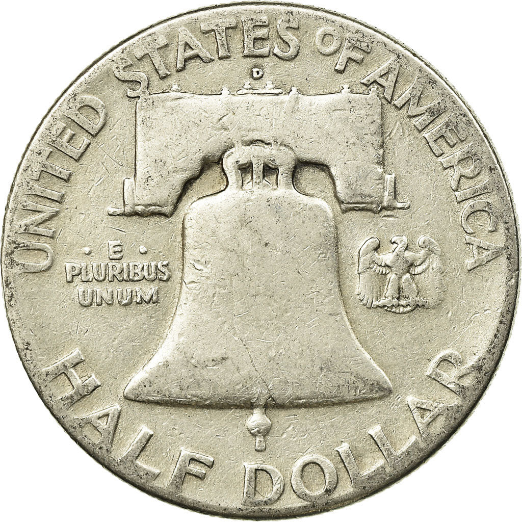 Coin, United States, Franklin Half Dollar, Half Dollar, 1948, U.S. Mint, Denver