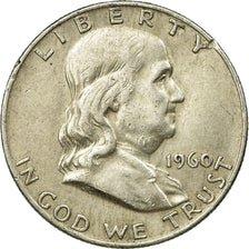Coin, United States, Franklin Half Dollar, Half Dollar, 1960, U.S. Mint, Denver