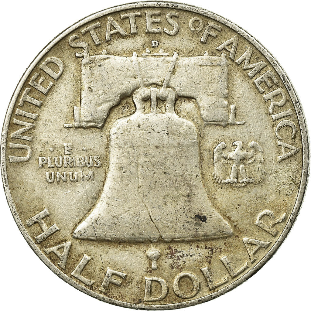 Coin, United States, Franklin Half Dollar, Half Dollar, 1959, U.S. Mint, Denver