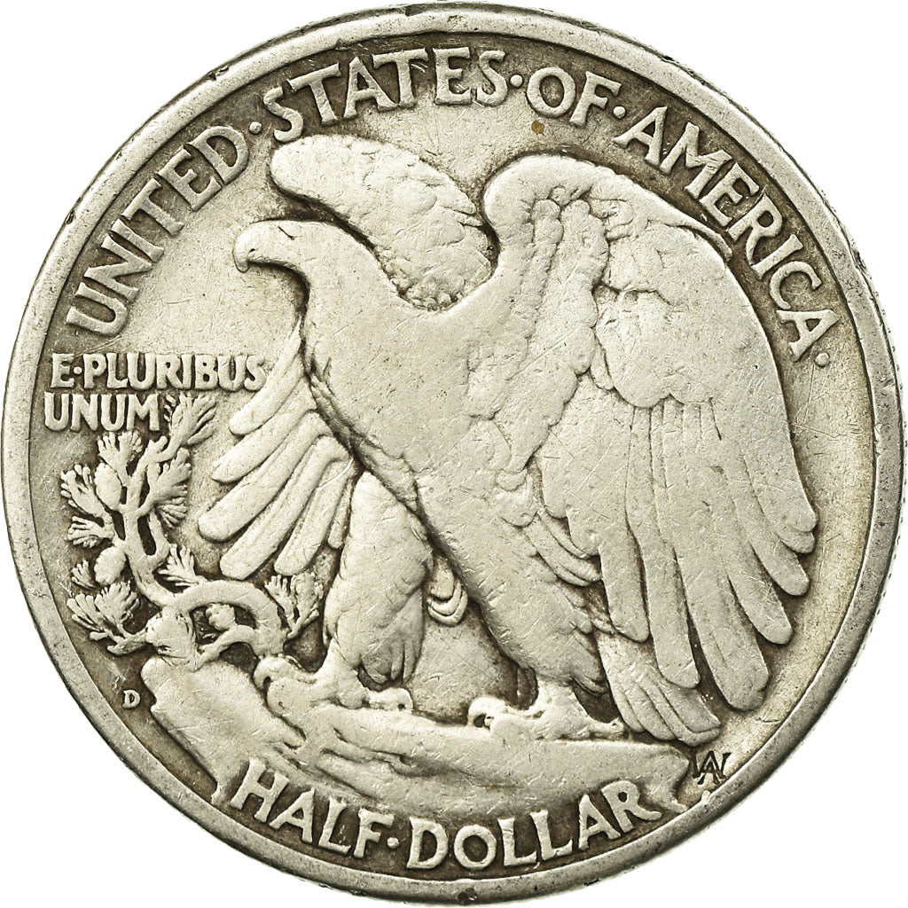 Coin, United States, Walking Liberty Half Dollar, Half Dollar, 1939, U.S. Mint