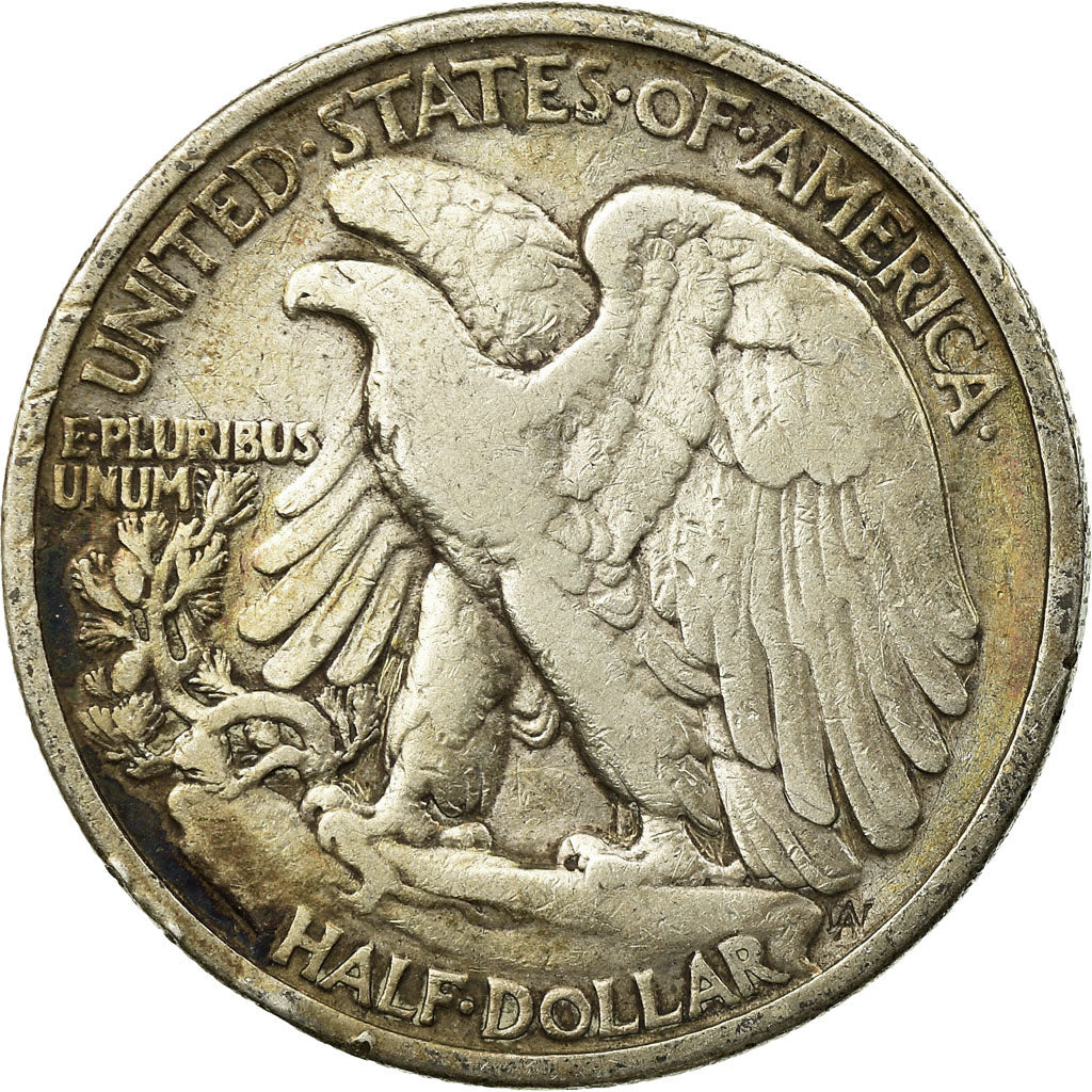 Coin, United States, Walking Liberty Half Dollar, Half Dollar, 1937, U.S. Mint