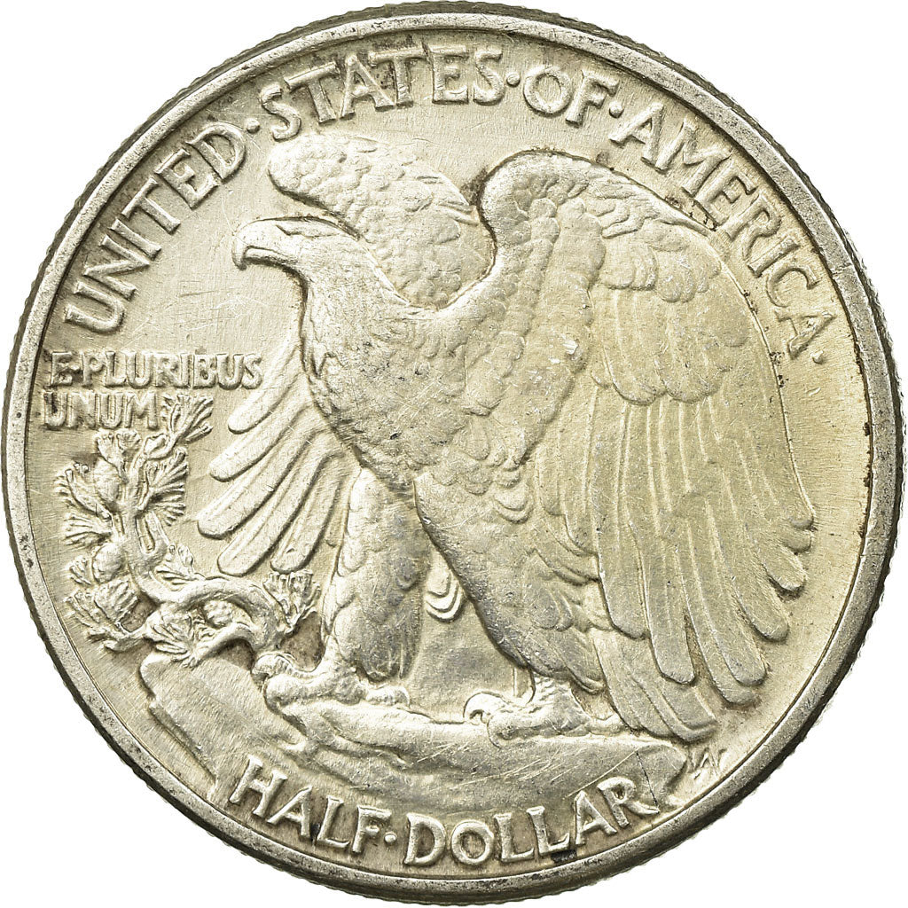 Coin, United States, Walking Liberty Half Dollar, Half Dollar, 1942, U.S. Mint