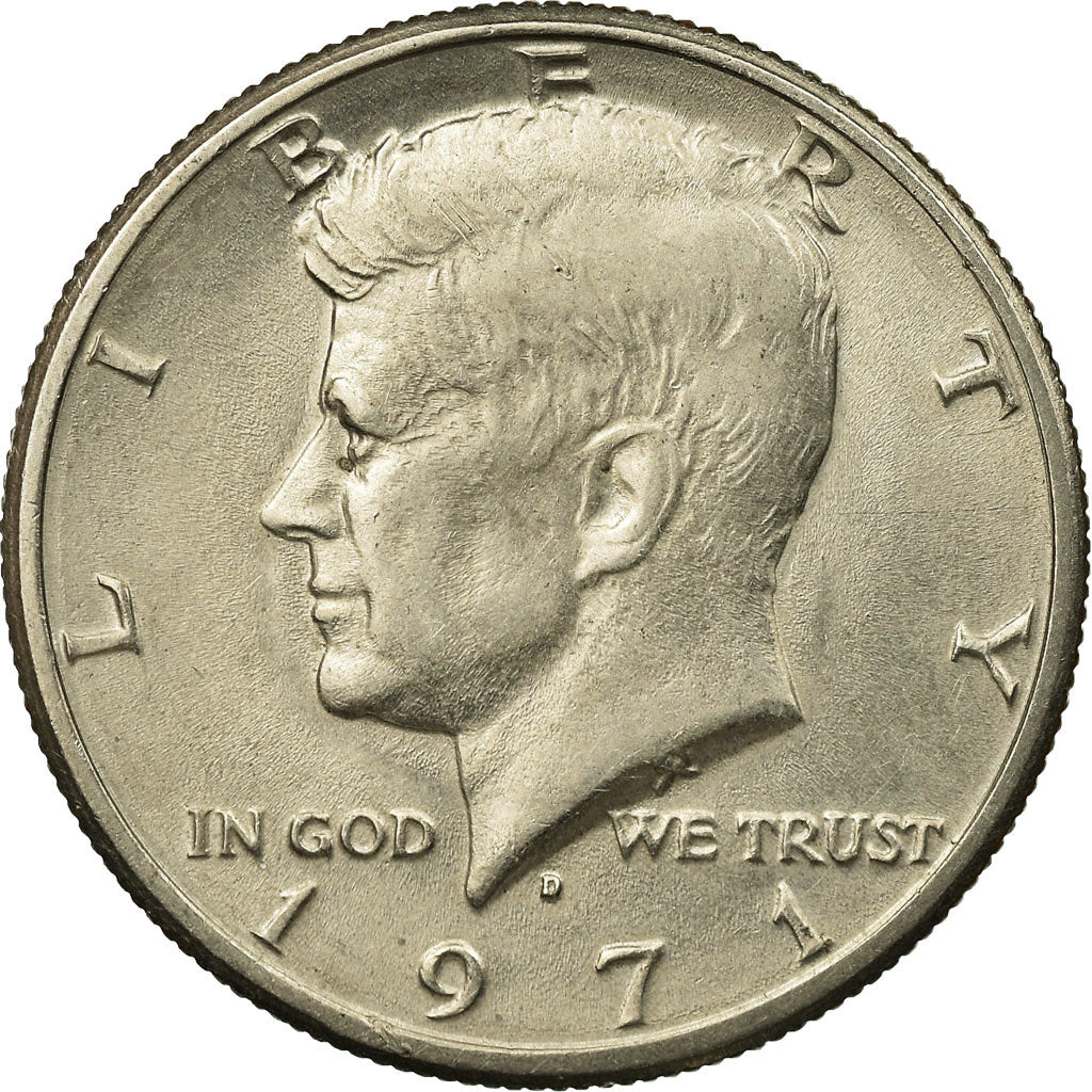 Coin, United States, Kennedy Half Dollar, Half Dollar, 1971, U.S. Mint, Denver