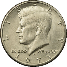 Coin, United States, Kennedy Half Dollar, Half Dollar, 1971, U.S. Mint, Denver