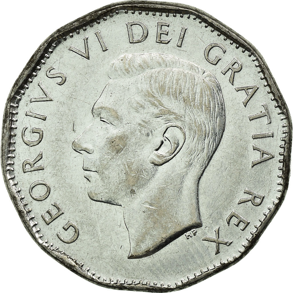 Coin, Canada, George VI, 5 Cents, 1952, Royal Canadian Mint, Ottawa, EF(40-45)
