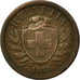 Coin, Switzerland, 2 Rappen, 1879, Bern, EF(40-45), Bronze, KM:4.1