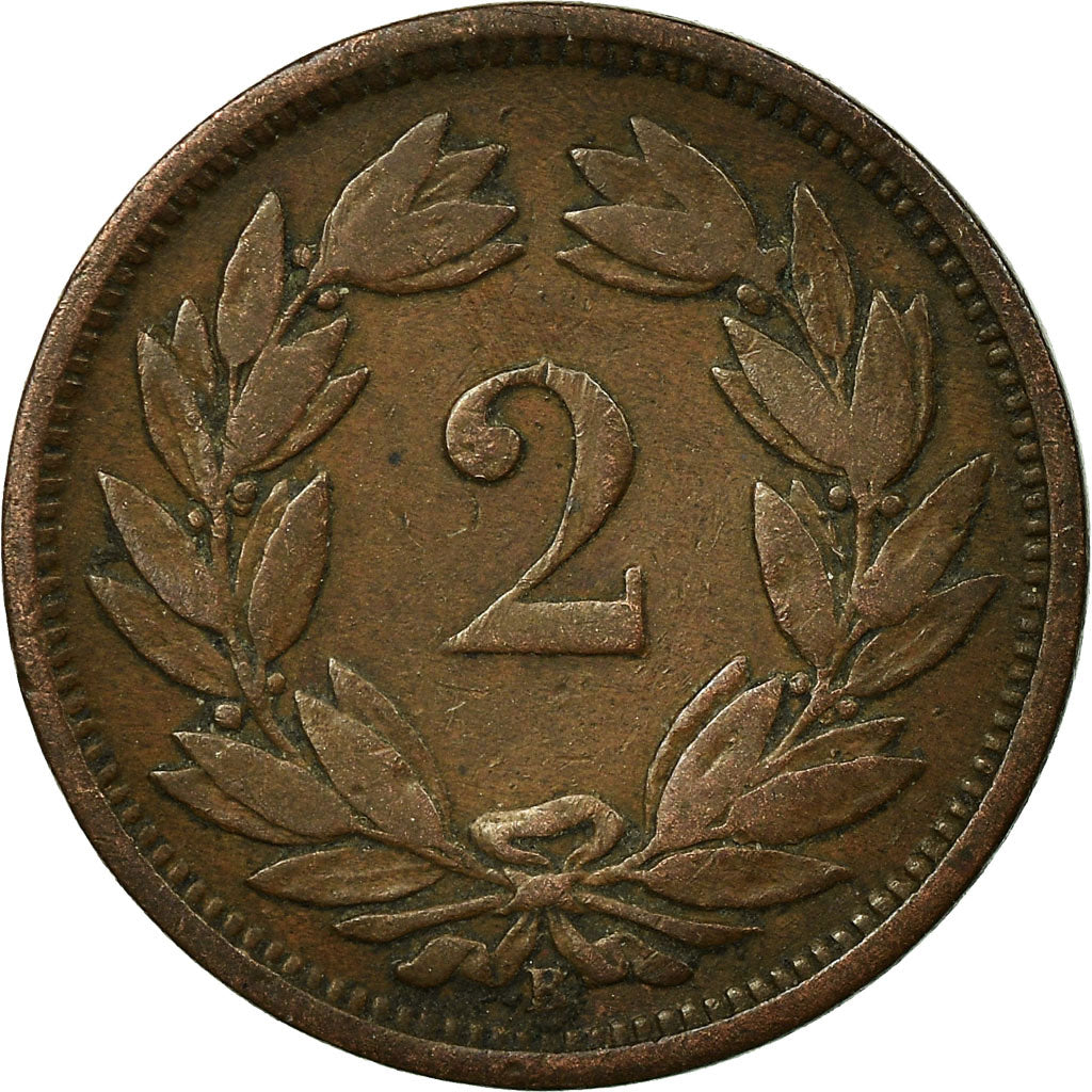 Coin, Switzerland, 2 Rappen, 1879, Bern, EF(40-45), Bronze, KM:4.1