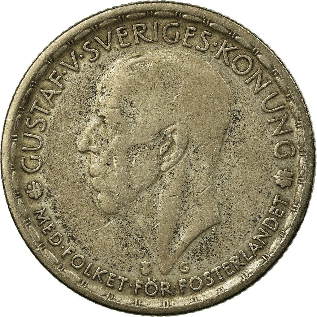 Moeda, Suécia, Gustaf V, Krona, 1944, VF(30-35), Prata, KM:814