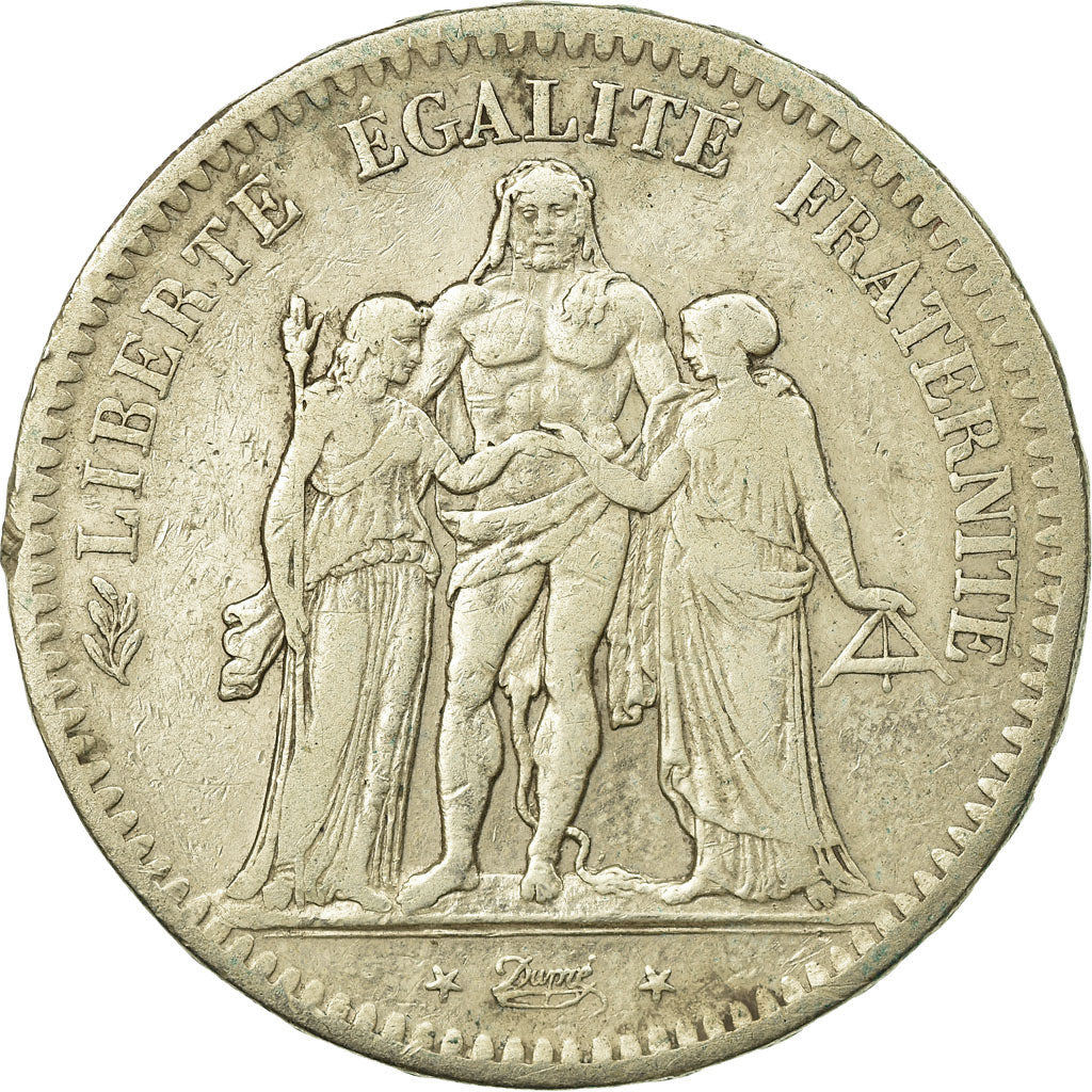 Monnaie, France, Hercule, 5 Francs, 1849, Paris, TB, Argent, Gadoury:683