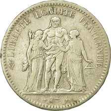 Monnaie, France, Hercule, 5 Francs, 1849, Paris, TB, Argent, Gadoury:683