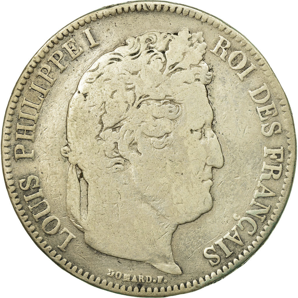 Coin, France, Louis-Philippe, 5 Francs, 1833, Perpignan, F(12-15), Silver