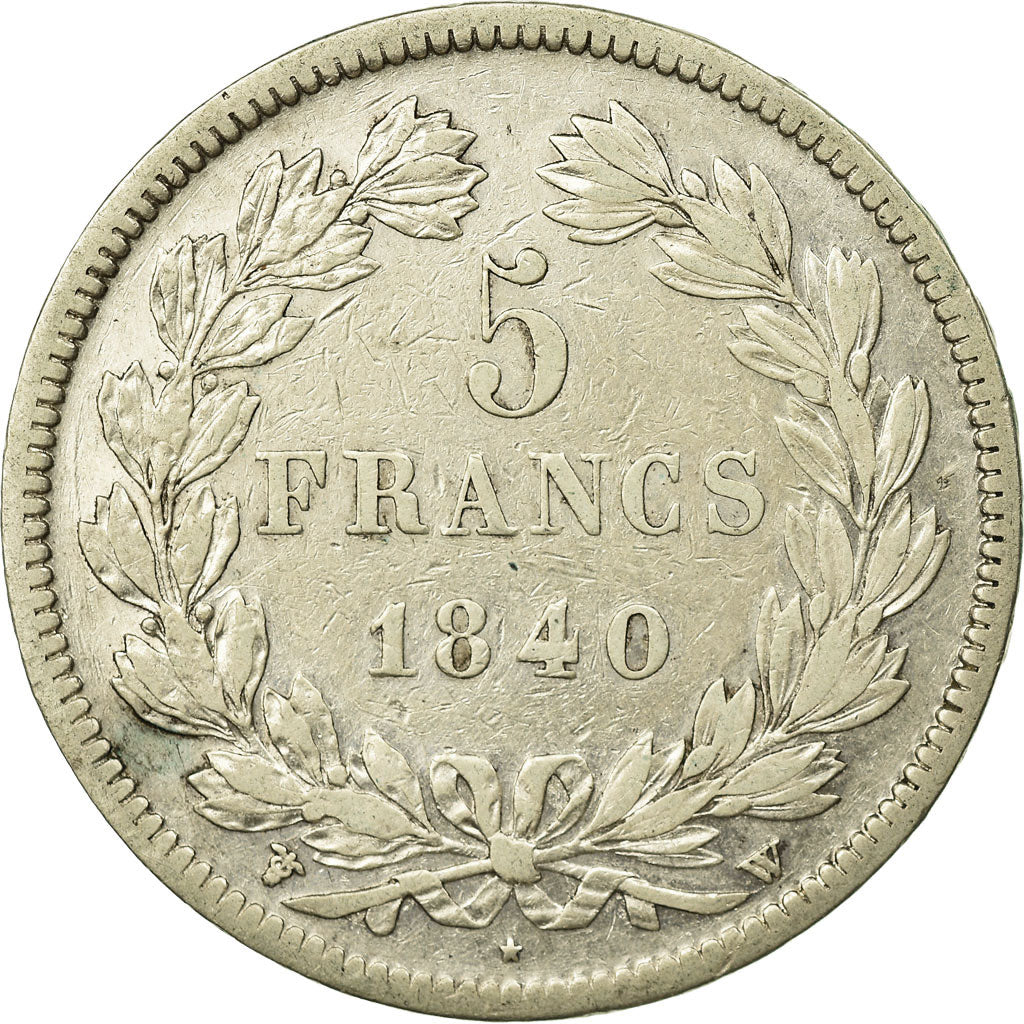 Coin, France, Louis-Philippe, 5 Francs, 1840, Lille, VF(30-35), Silver