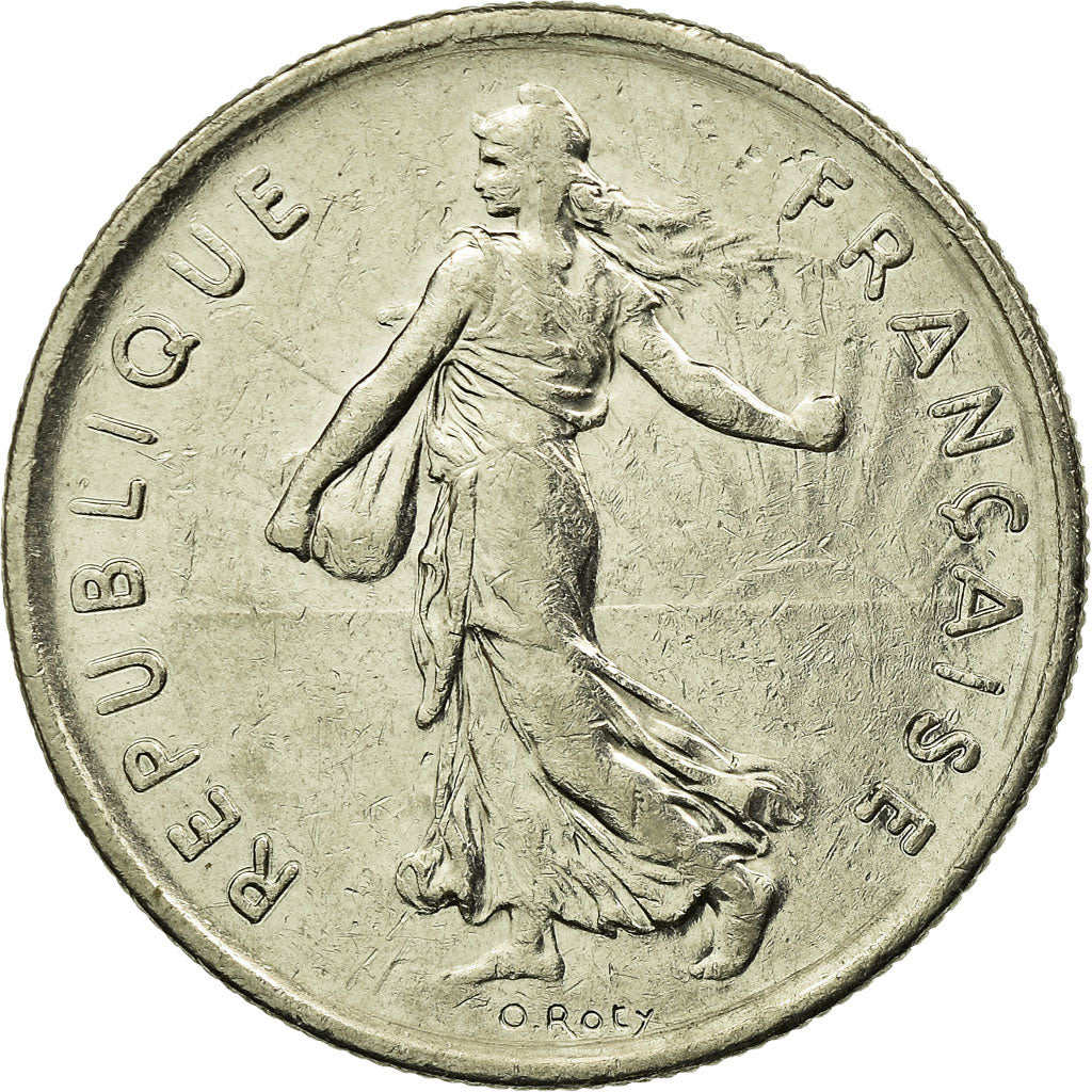 Moneta, Francia, Semeuse, 5 Francs, 1992, Paris, MB+, Nichel placcato