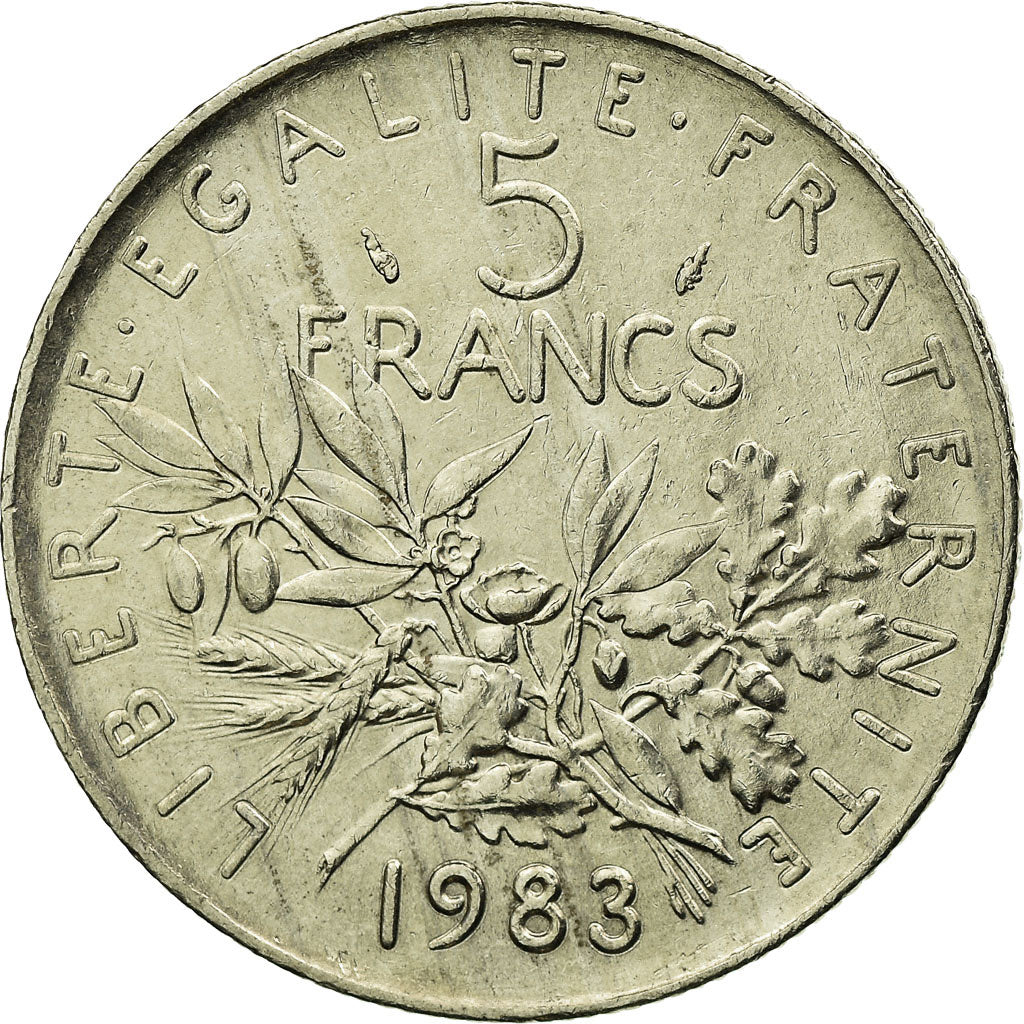 Monnaie, France, Semeuse, 5 Francs, 1983, Paris, TTB, Nickel Clad Copper-Nickel