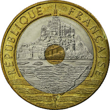 Moneda, Francia, Mont Saint Michel, 20 Francs, 1996, Paris, MBC, Trimetálico