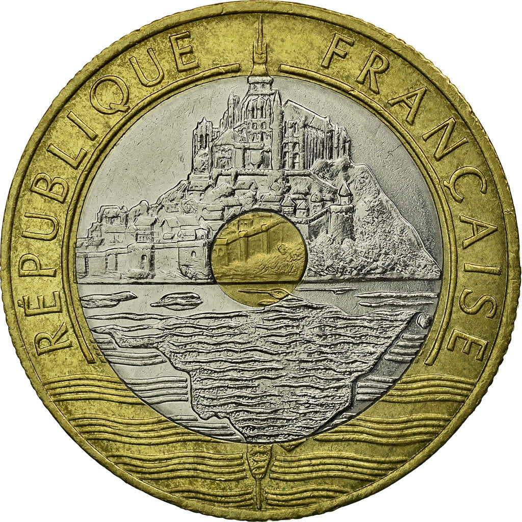Coin, France, Mont Saint Michel, 20 Francs, 1995, Paris, EF(40-45)