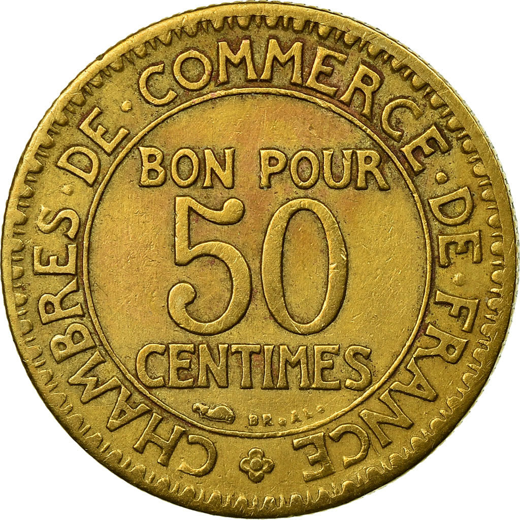 Coin, France, Chambre de commerce, 50 Centimes, 1921, Paris, EF(40-45)