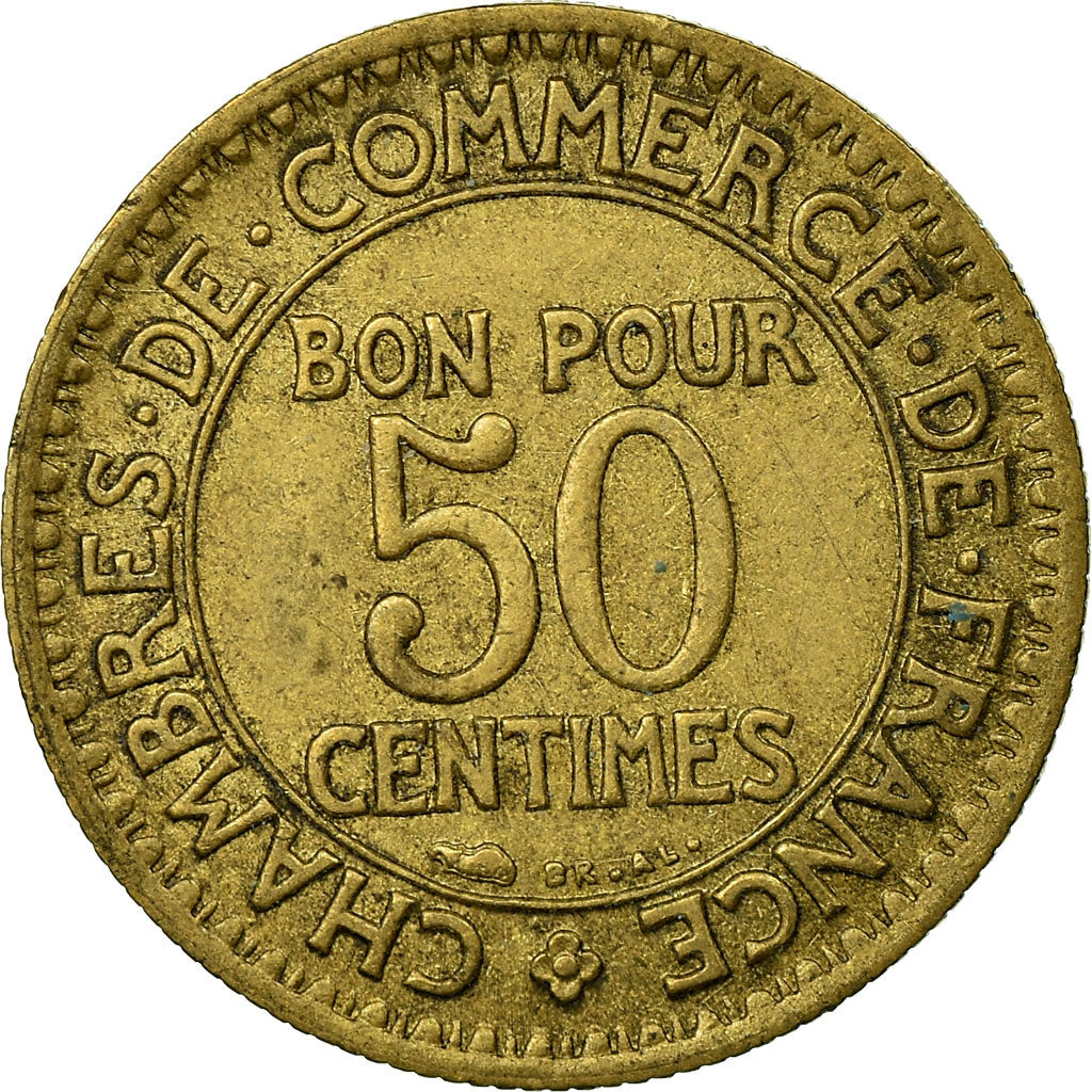 Coin, France, Chambre de commerce, 50 Centimes, 1929, Paris, VF(30-35)