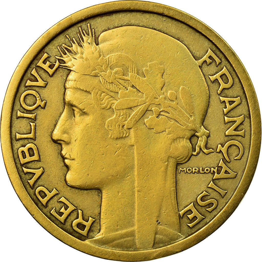 Moeda, França, Morlon, 2 Francs, 1934, Paris, VF(20-25), Alumínio-Bronze