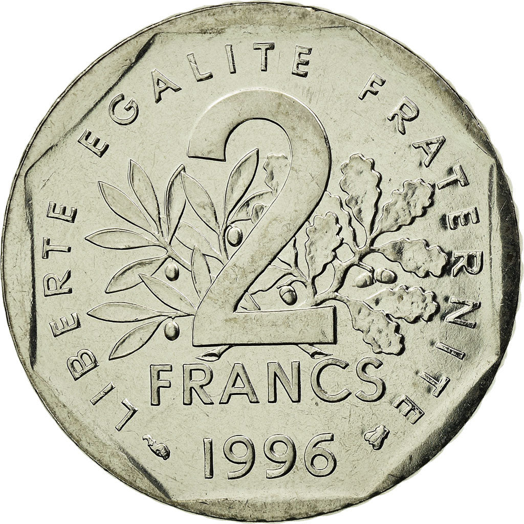 Coin, France, Semeuse, 2 Francs, 1996, Paris, MS(65-70), Nickel, KM:942.1