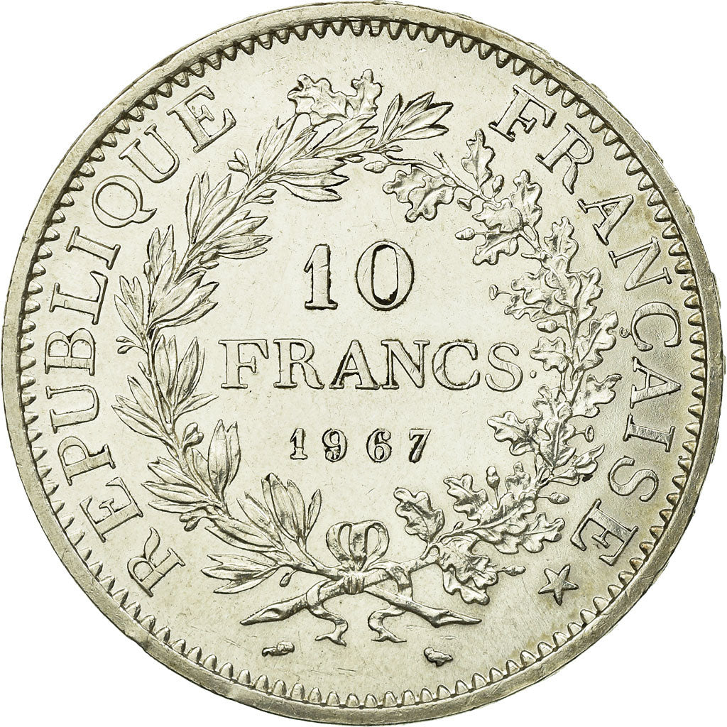 Coin, France, Hercule, 10 Francs, 1967, Paris, EF(40-45), Silver, KM:932