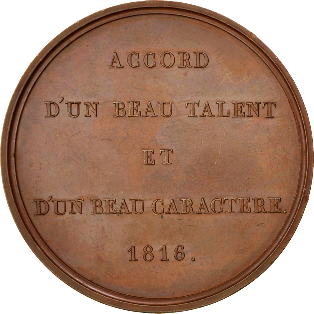 FRANCE, Arts & Culture, Portrait Louis XVIII, Medal, MS(60-62), Gatteaux, Bronze