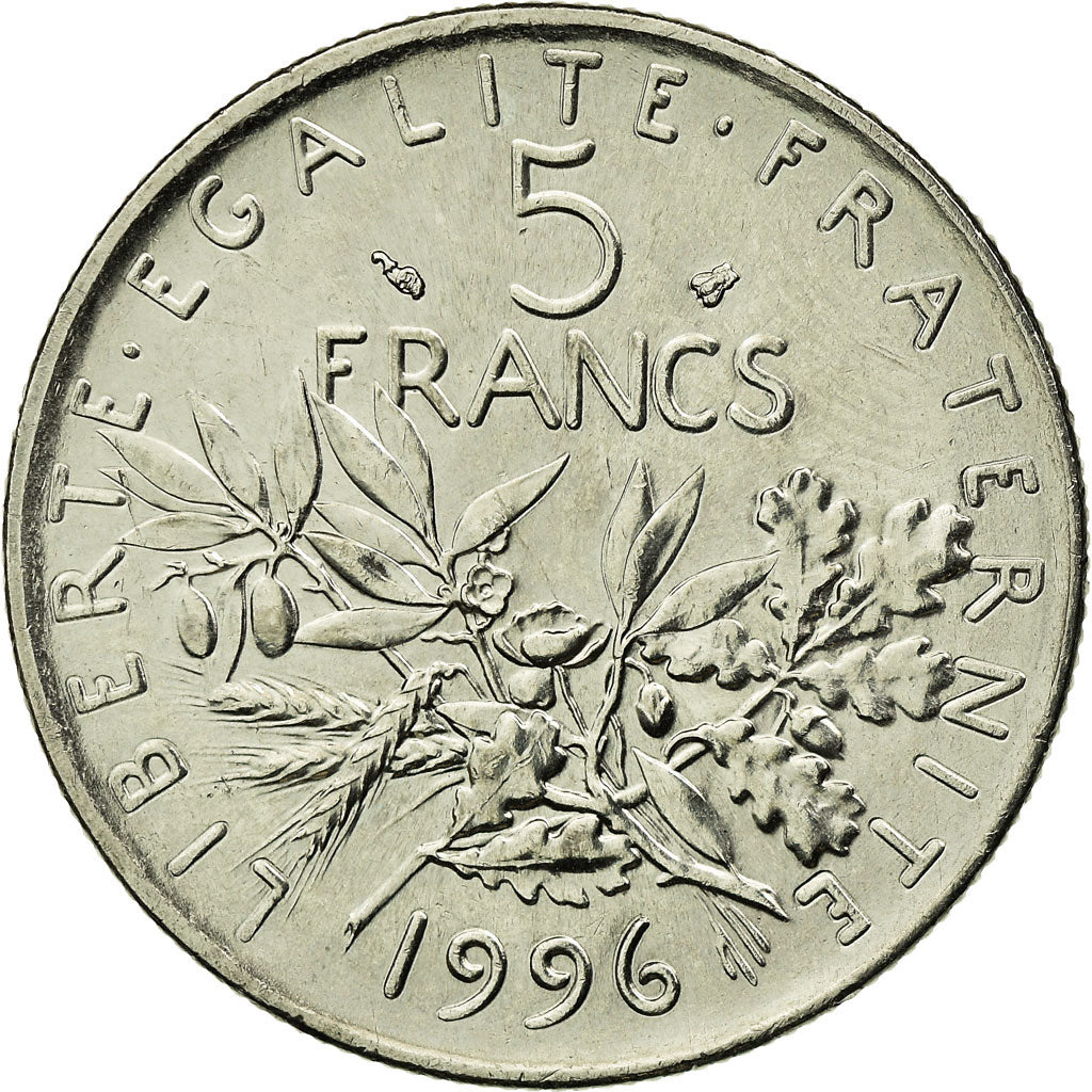 Monnaie, France, Semeuse, 5 Francs, 1996, Paris, TTB, Nickel Clad Copper-Nickel