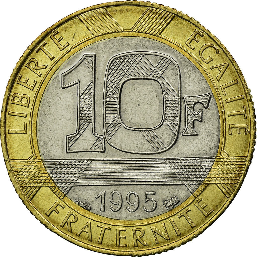Moneta, Francia, Génie, 10 Francs, 1995, Paris, BB, Bi-metallico, KM:964.1