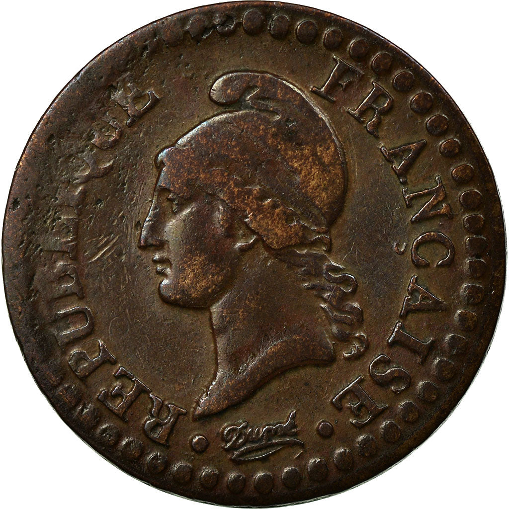 Coin, France, Dupré, Centime, AN 6, Paris, VF(30-35), Bronze, KM:646