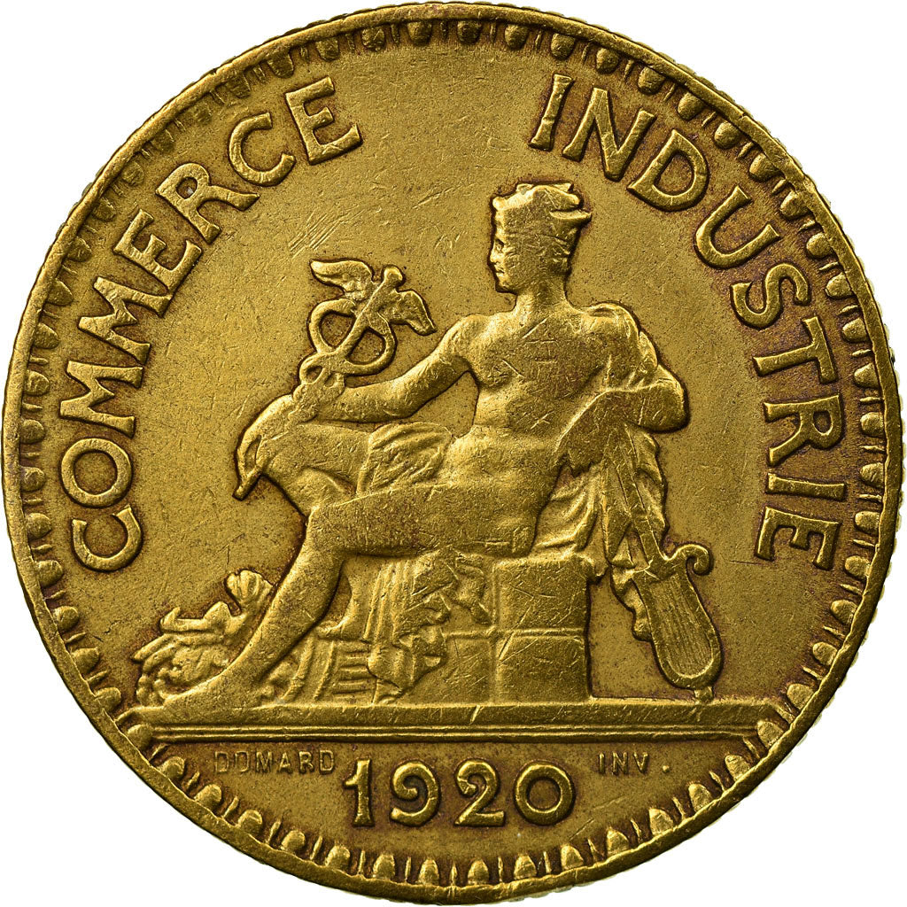 Coin, France, Chambre de commerce, 2 Francs, 1920, Paris, VF(30-35)
