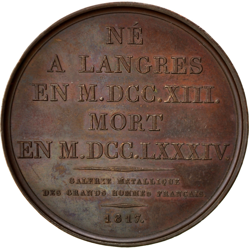 FRANCE, Arts & Culture, Louis XVIII, Medal, MS(60-62), Domard, Bronze, 41, 36.80