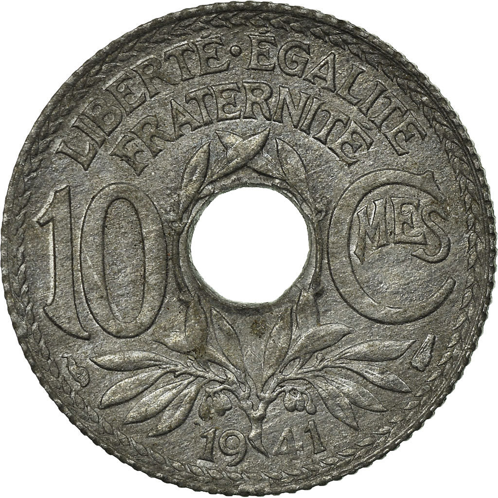 Monnaie, France, Lindauer, 10 Centimes, 1941, Paris, TB+, Zinc, Gadoury:288