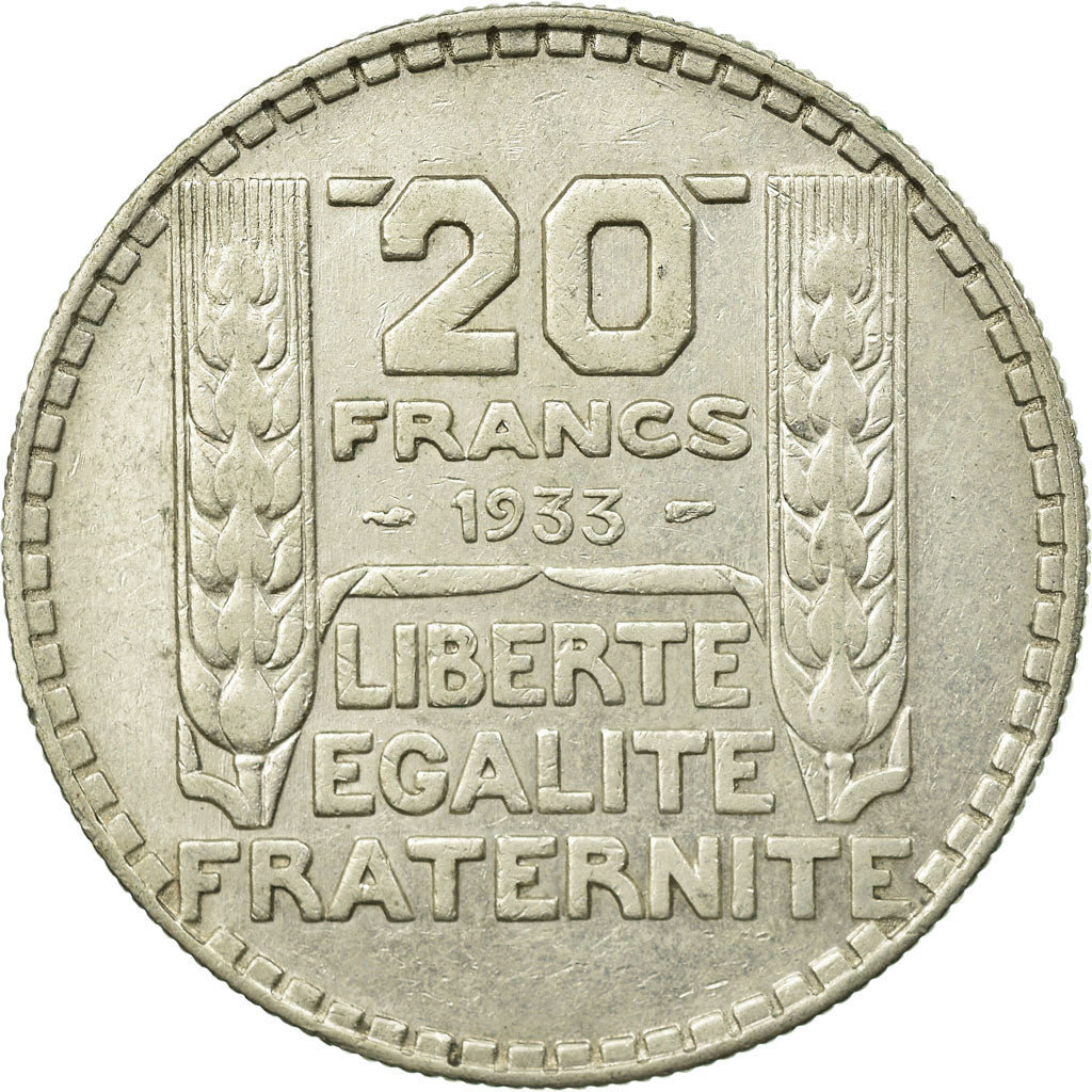 Coin, France, Turin, 20 Francs, 1933, Paris, EF(40-45), Silver, KM:879