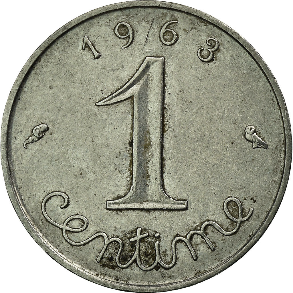 Moneta, Francia, Épi, Centime, 1963, Paris, MB+, Acciaio inossidabile, KM:928
