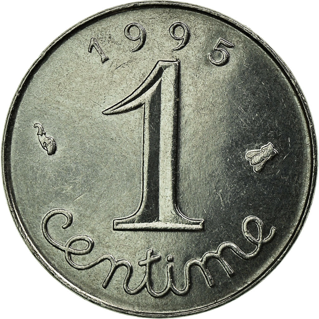 Coin, France, Épi, Centime, 1995, Paris, EF(40-45), Stainless Steel, KM:928