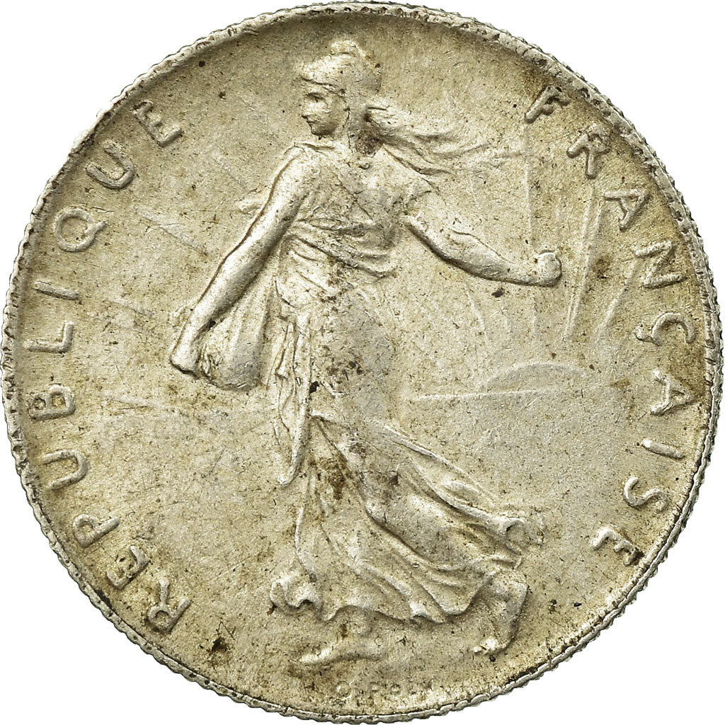 Coin, France, Semeuse, 50 Centimes, 1917, Paris, VF(30-35), Silver, KM:854