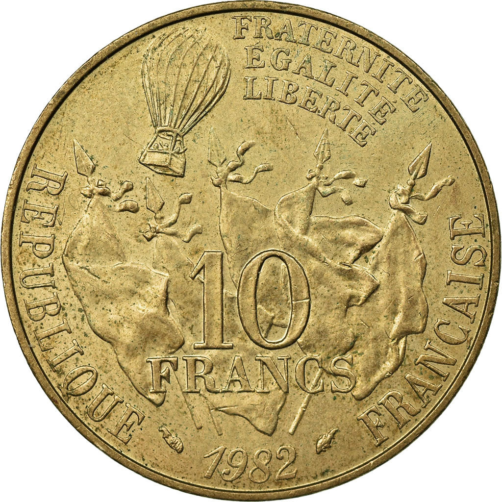 Coin, France, Gambetta, 10 Francs, 1982, Paris, VF(20-25), Nickel-Bronze
