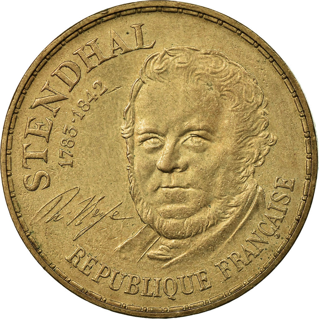 Moneta, Francja, Stendhal, 10 Francs, 1983, Paris, VF(20-25), Nikiel-Brąz