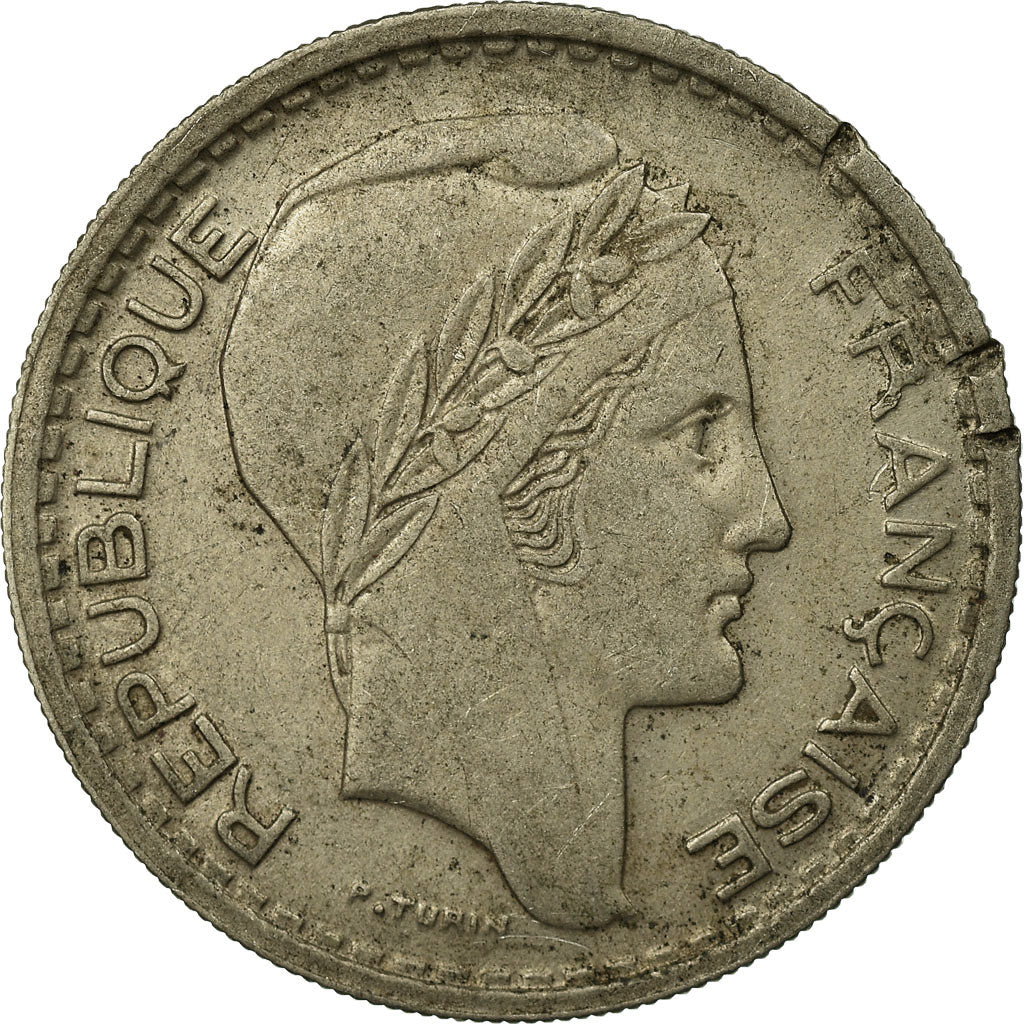 Moneta, Francja, Turin, 10 Francs, 1948, Beaumont - Le Roger, VF(20-25)