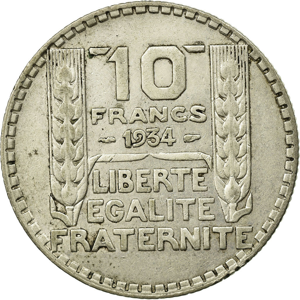 Coin, France, Turin, 10 Francs, 1934, Paris, EF(40-45), Silver, KM:878