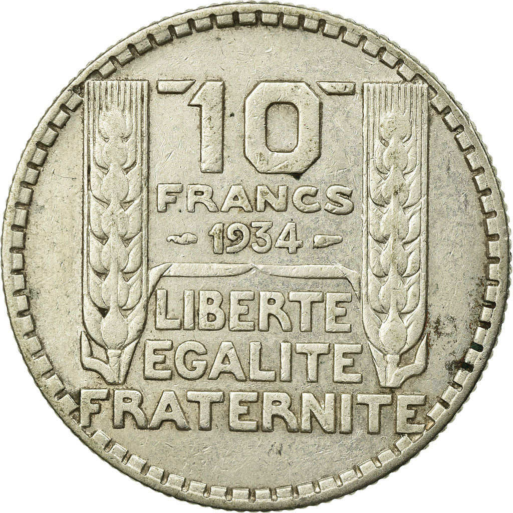 Coin, France, Turin, 10 Francs, 1934, Paris, EF(40-45), Silver, KM:878
