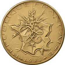 Moeda, França, Mathieu, 10 Francs, 1984, Paris, VF(30-35), Níquel-Latão