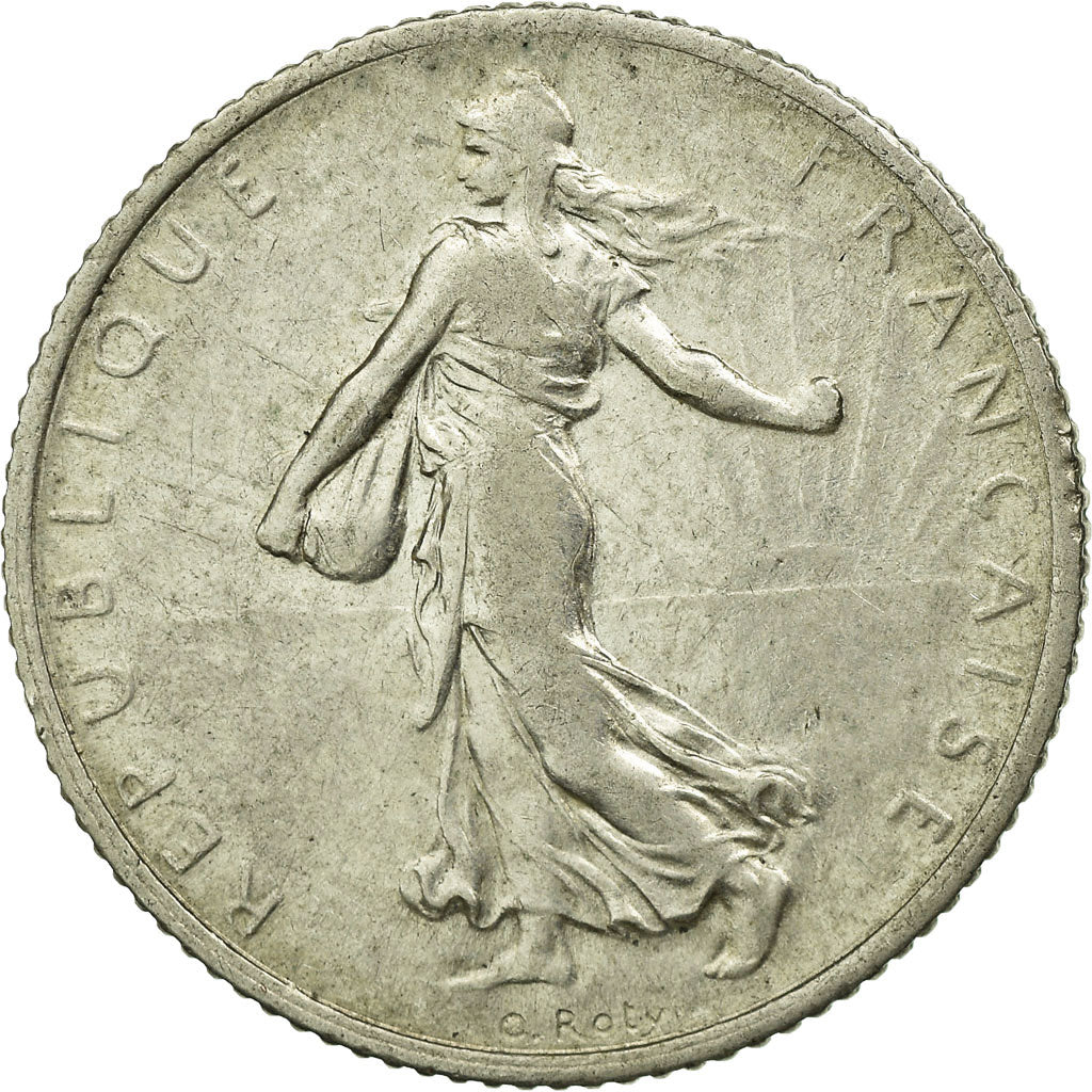 Coin, France, Semeuse, Franc, 1919, Paris, EF(40-45), Silver, KM:844.1