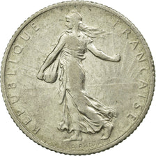Coin, France, Semeuse, Franc, 1919, Paris, EF(40-45), Silver, KM:844.1