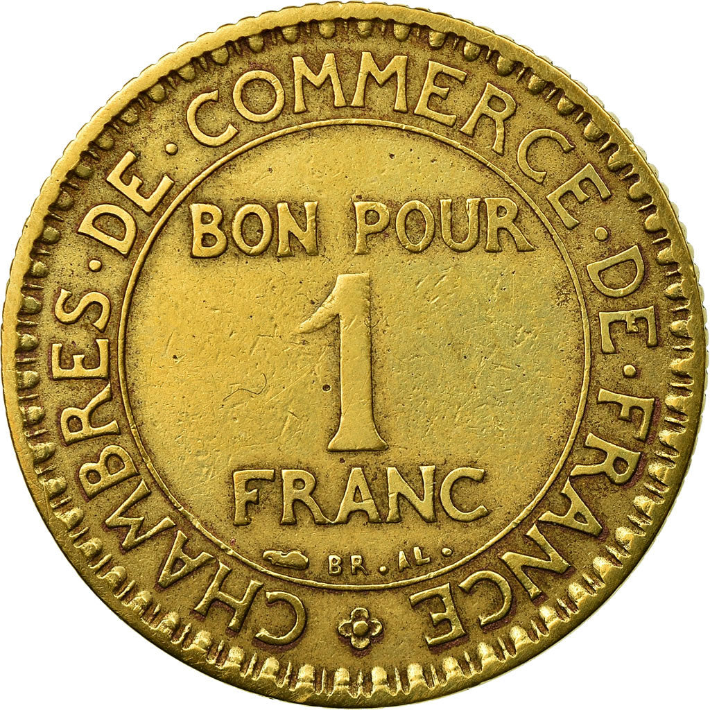 Coin, France, Chambre de commerce, Franc, 1926, Paris, EF(40-45)