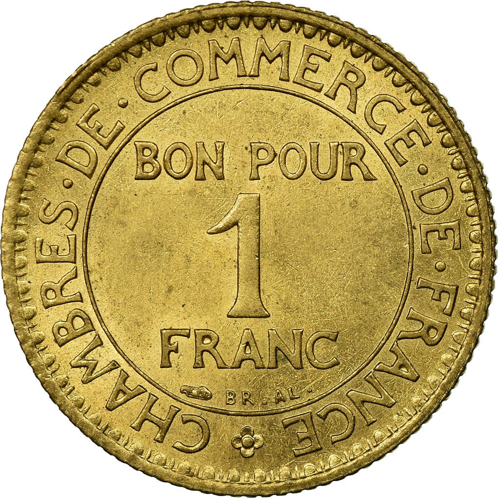 Moneda, Francia, Chambre de commerce, Franc, 1923, Paris, EBC, Aluminio -